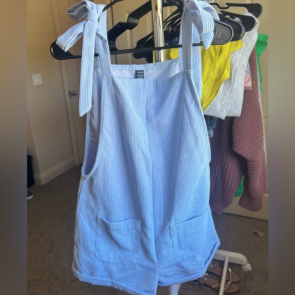 Blue Corduroy Romper